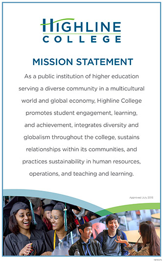 Highline College Mission Statement Poster