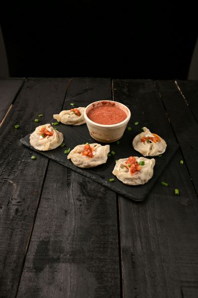 dumplings on a plate