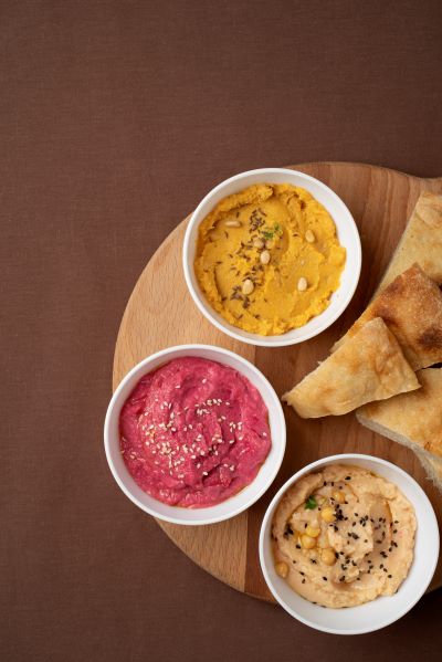 pita and hummus on a plate
