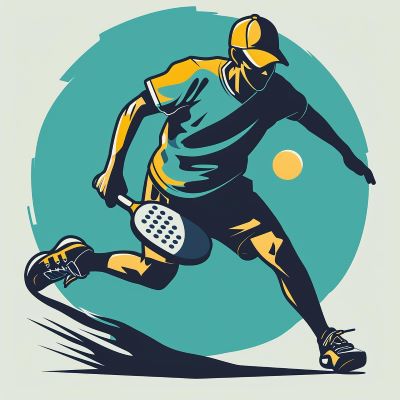graphic of someone hitting a pickleball