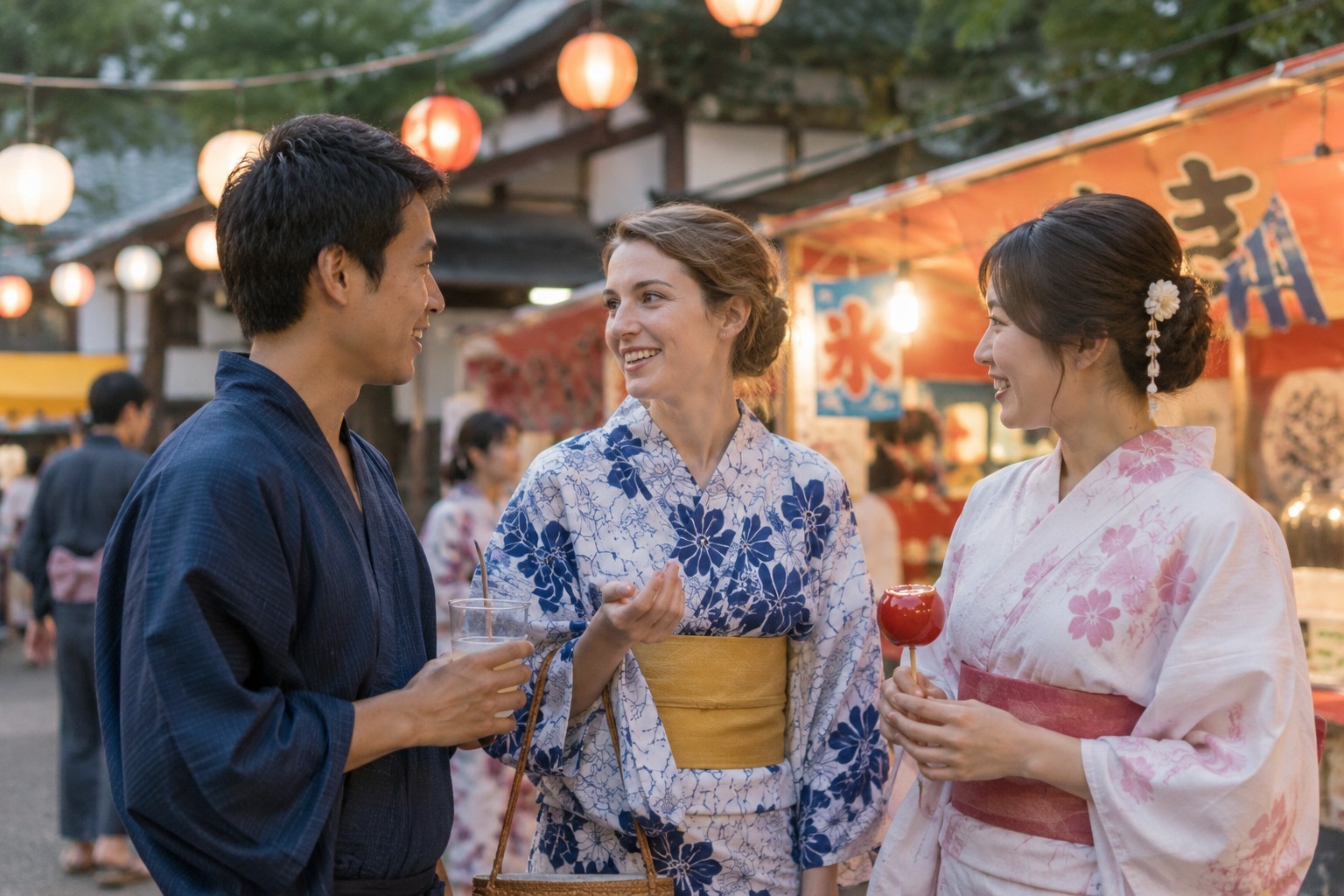 Three students sitting