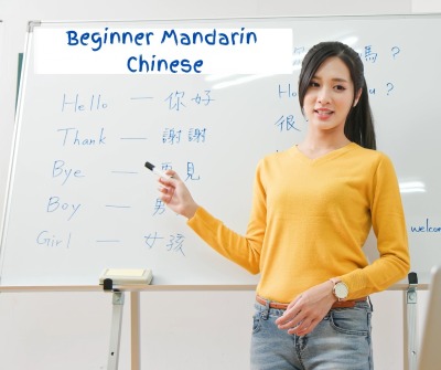 instructor teaching a Beginner Chinese class