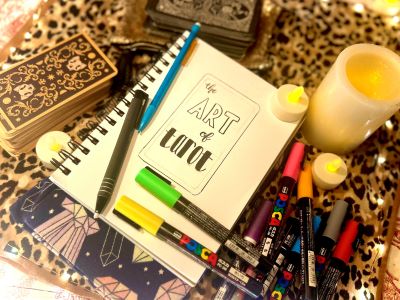 notebook that says art of tarot