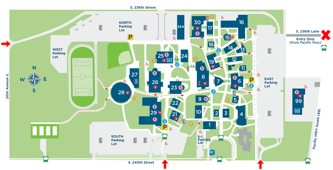 Highline College Campus Map