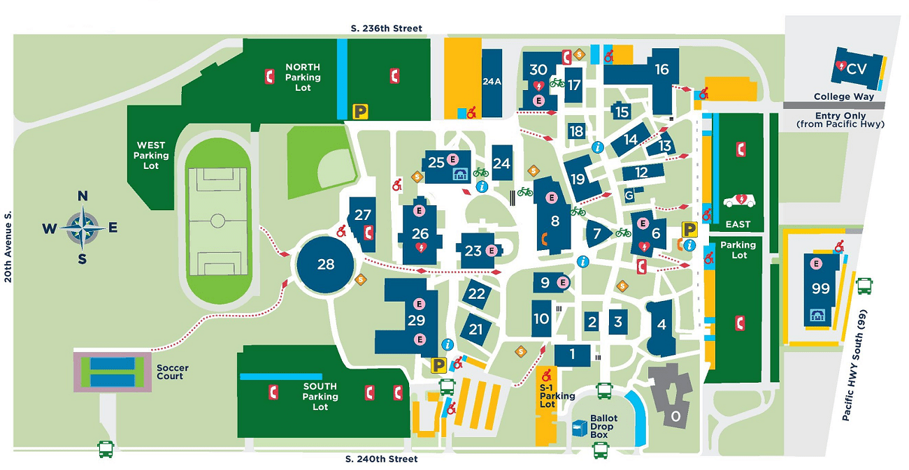 kent state university campus map pdf Locations And Directions To Highline College And Mast kent state university campus map pdf