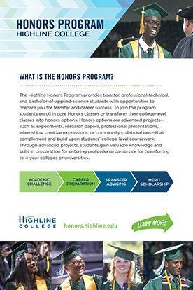 Honors Program at Highline College Flyer